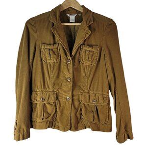 Sundance Corduroy Jacket Brown Small Back Tie 3-Button Single Breasted Blazer